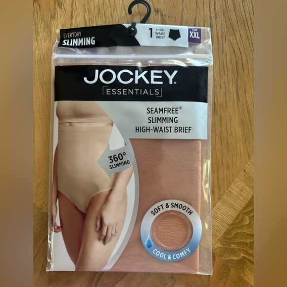 Jockey Essentials Slimming Seamfree Cool & Comfy High-Waist Brief Tan Size XXL - Picture 1 of 5